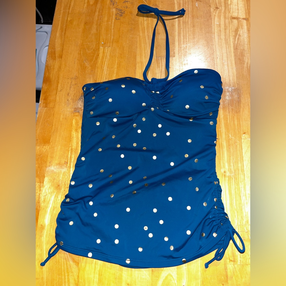 Boden Teal Polka Dot One Piece Swimsuit